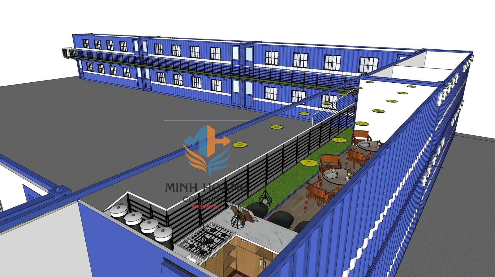 Thiết Kế Tổ Hợp Container Văn Phòng & Nhà Ở Phức Hợp: Hiện Đại – Tối Ưu – Linh Hoạt
